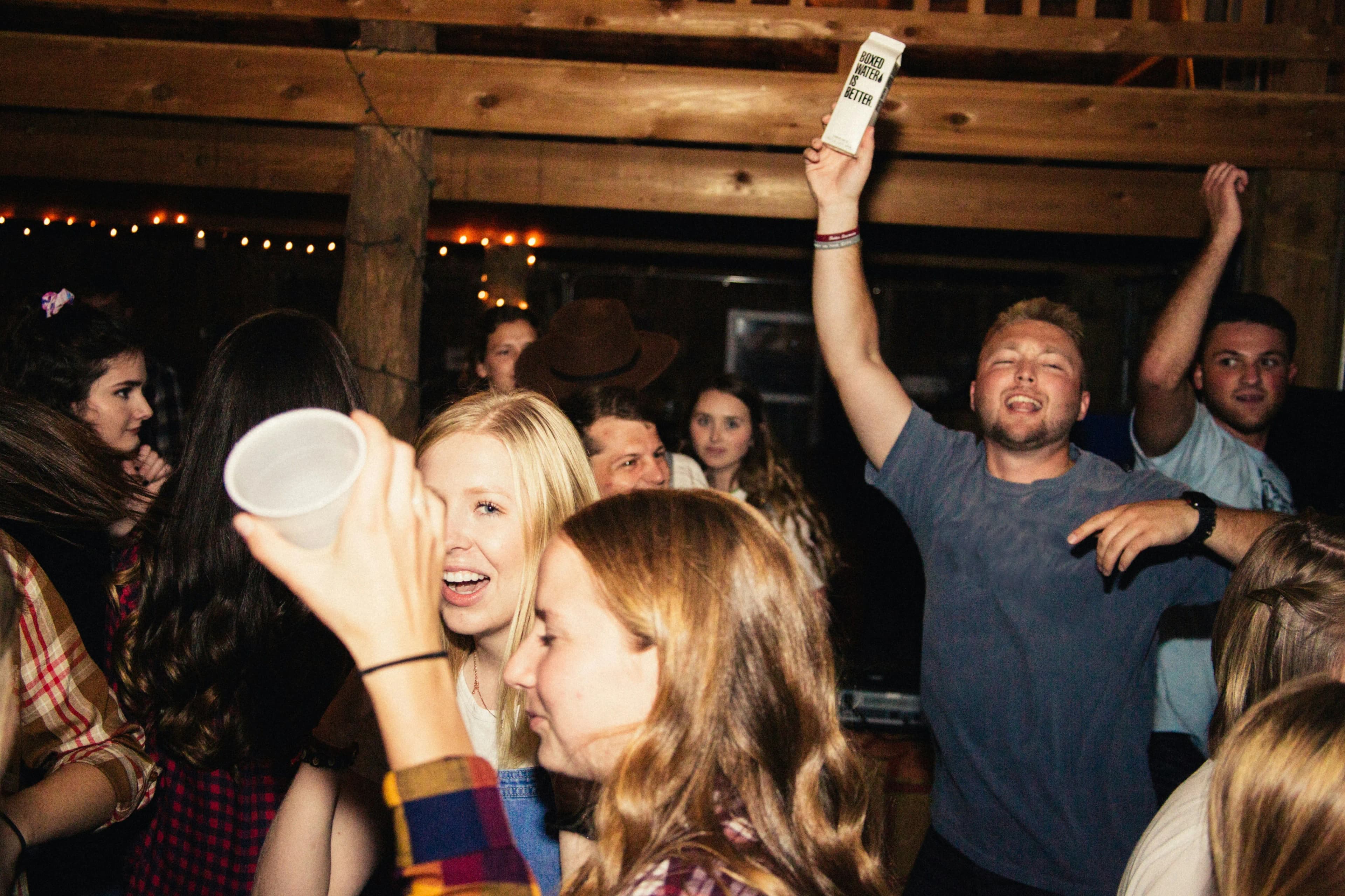 Guests sharing photos at an event
